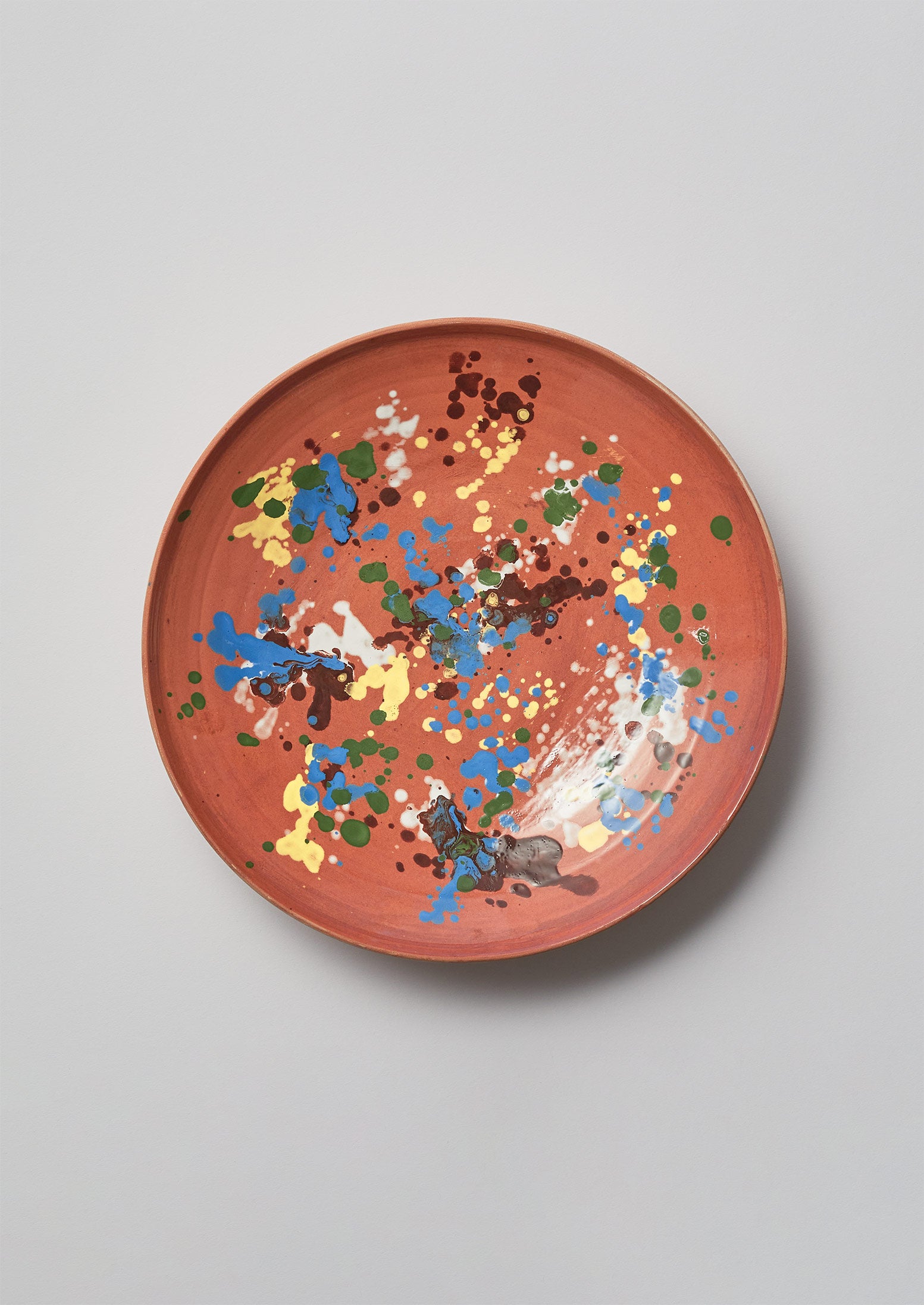 Casa de Folklore Splatter Serving Plate | Terracotta/Multi