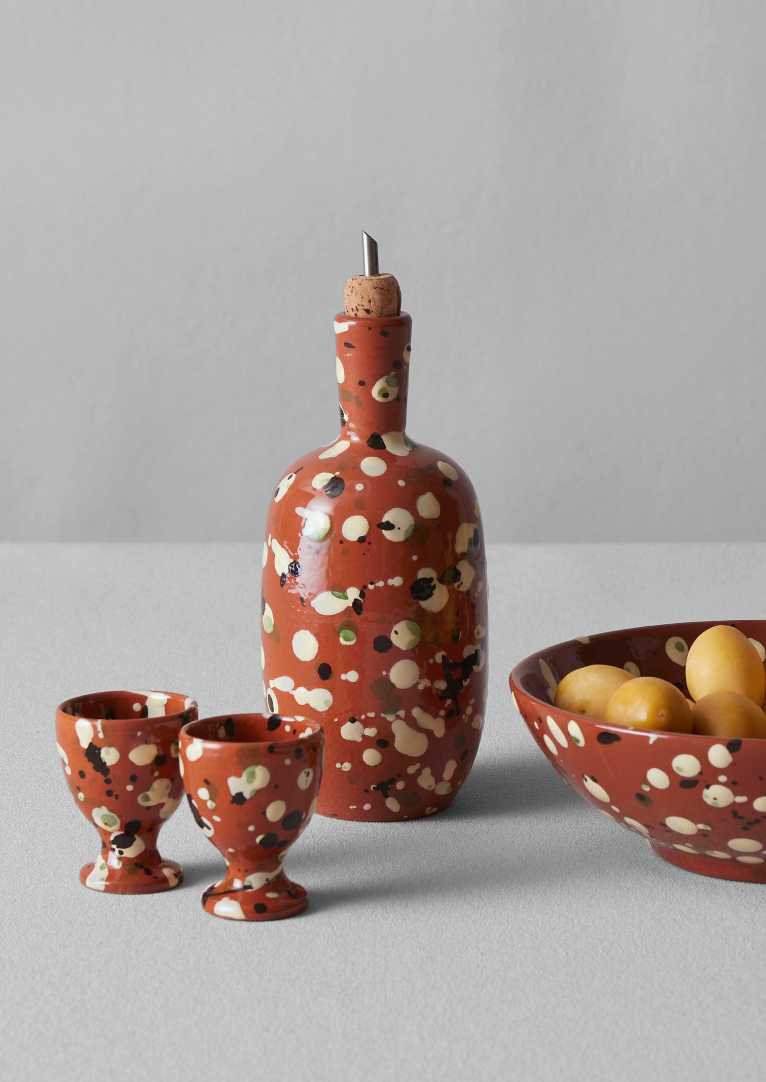 Cortona Splatter Oil Pourer | Terracotta/Multi