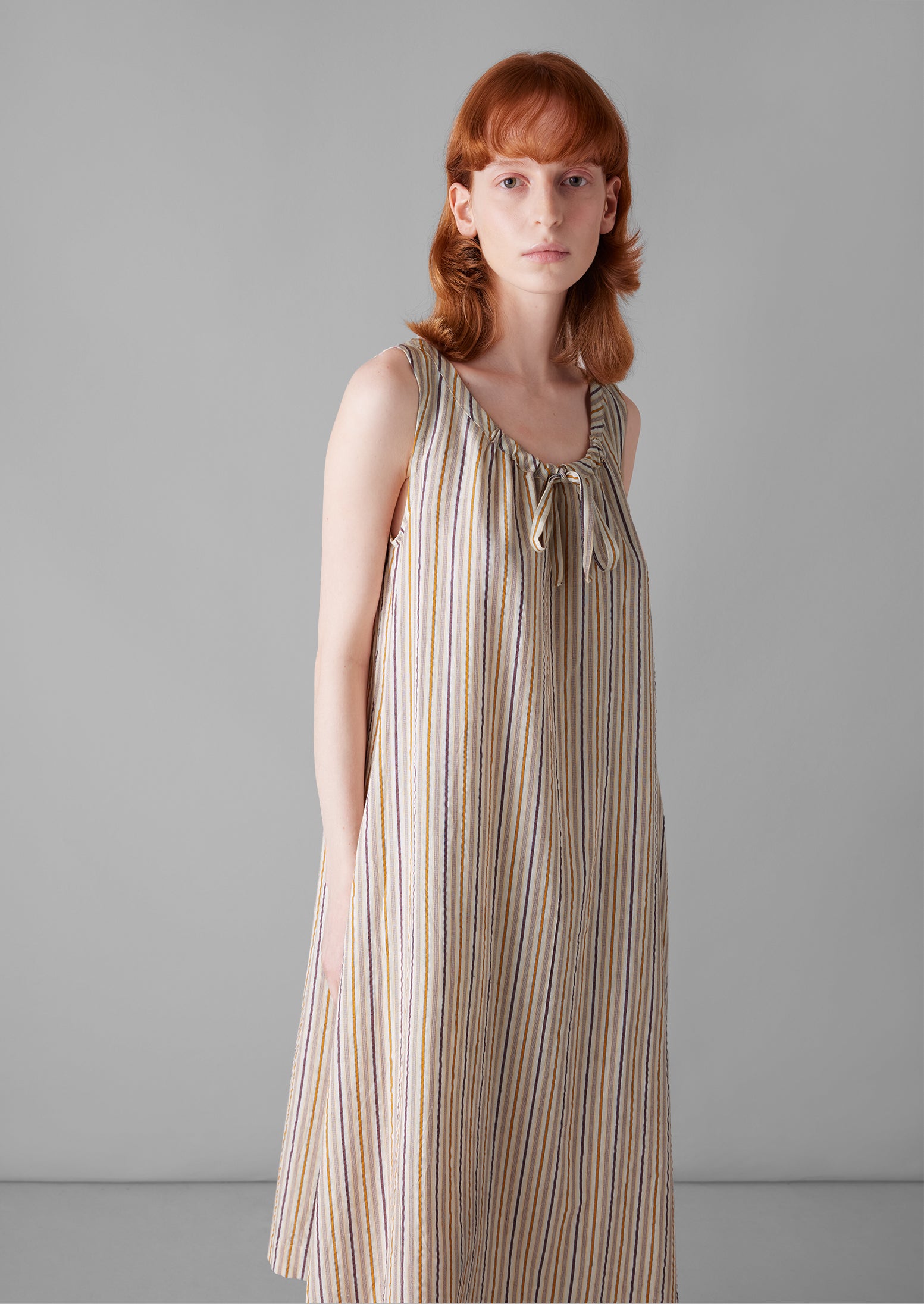 Scout Stripe Cotton Nightdress | Marigold