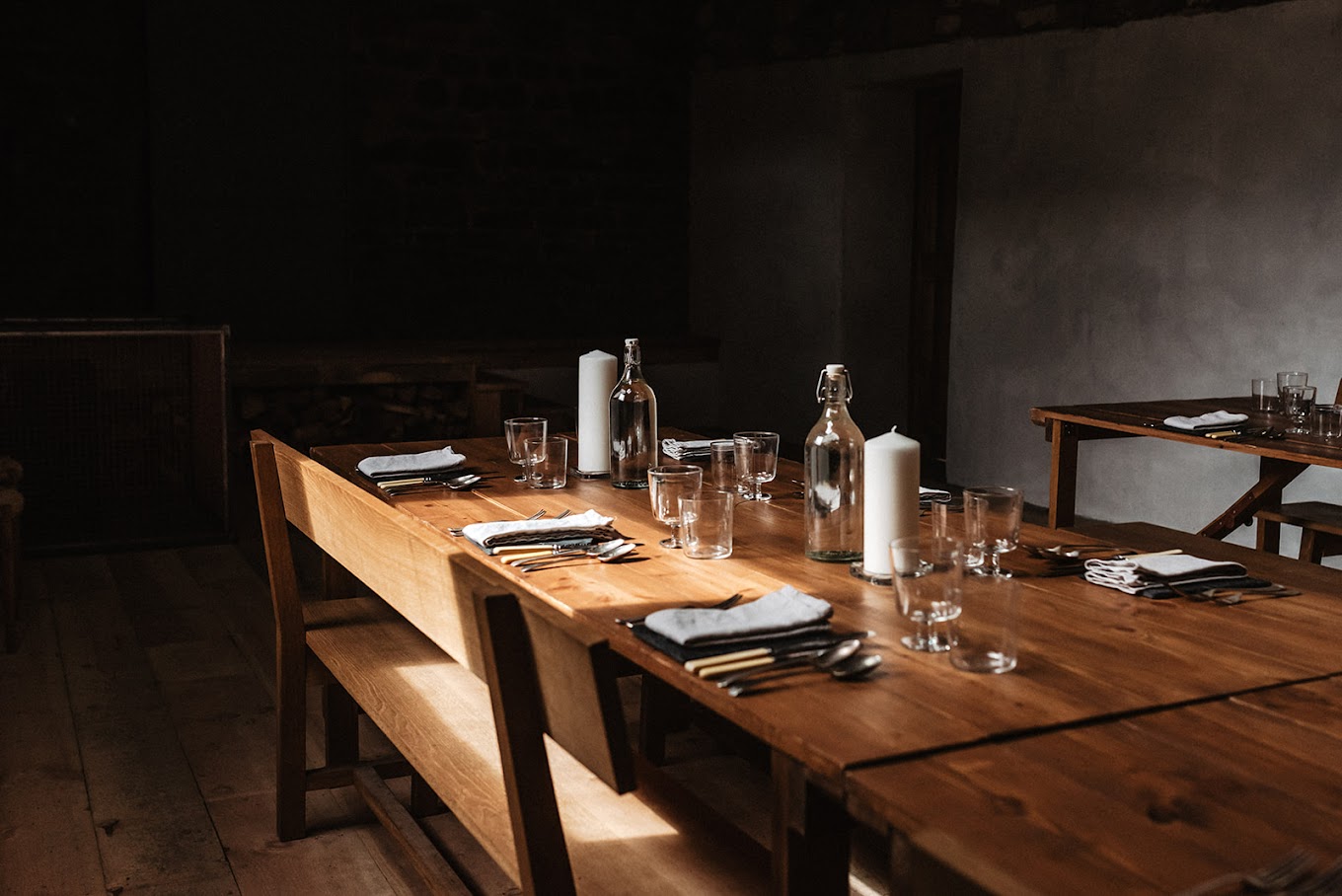 Dining table at The Free Company, Edinburgh