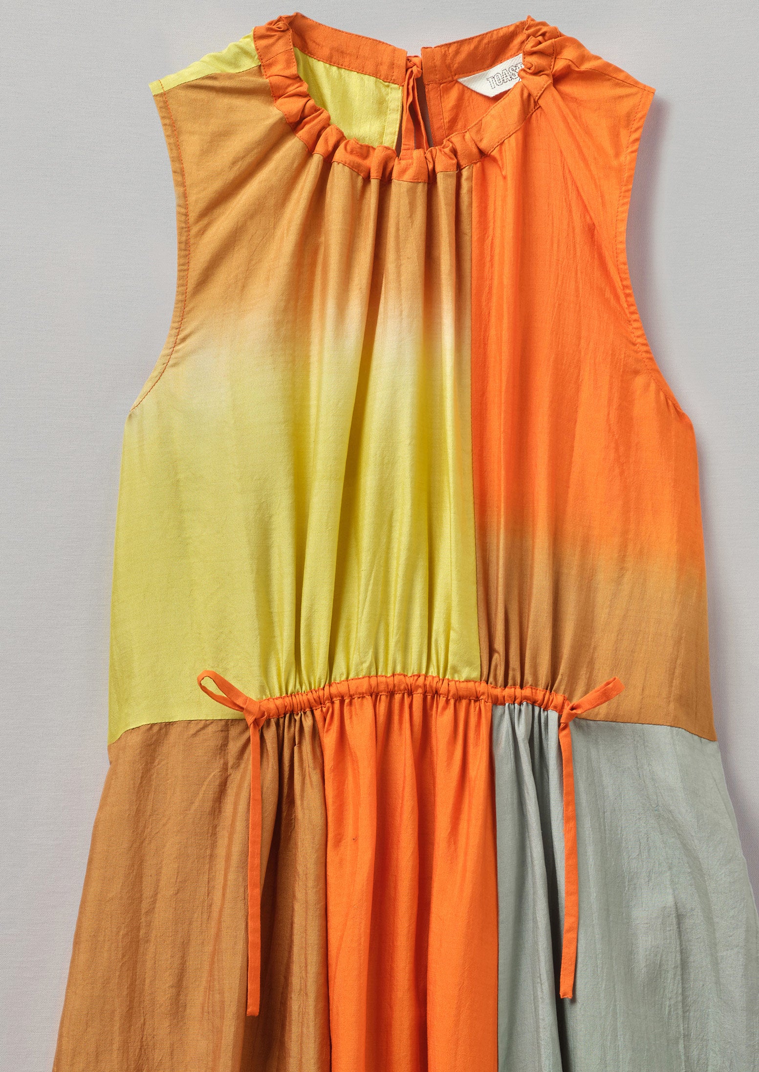 Dip Dye Silk Dress | Bright Tangerine