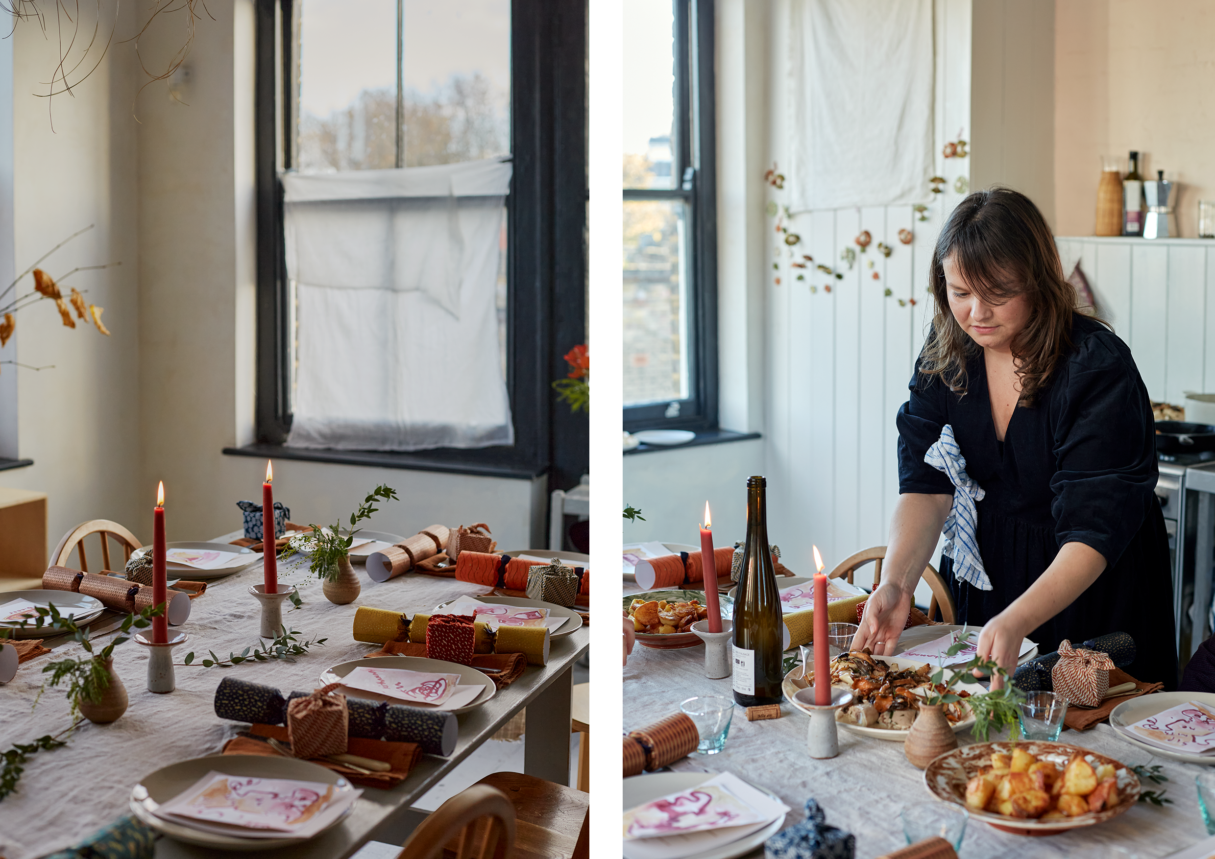 A festive table scene