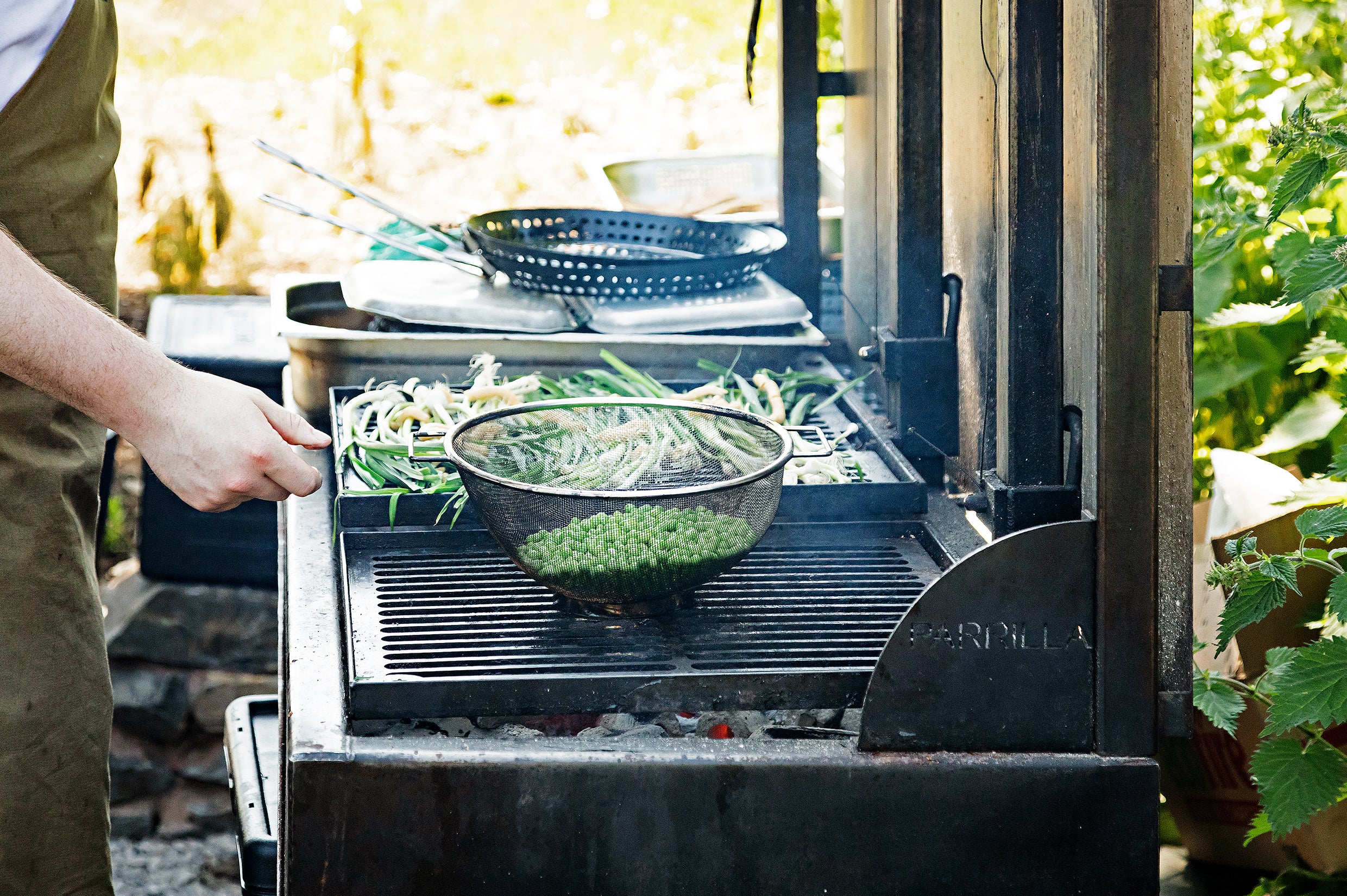 L'Enclume outdoor BBQ cooking