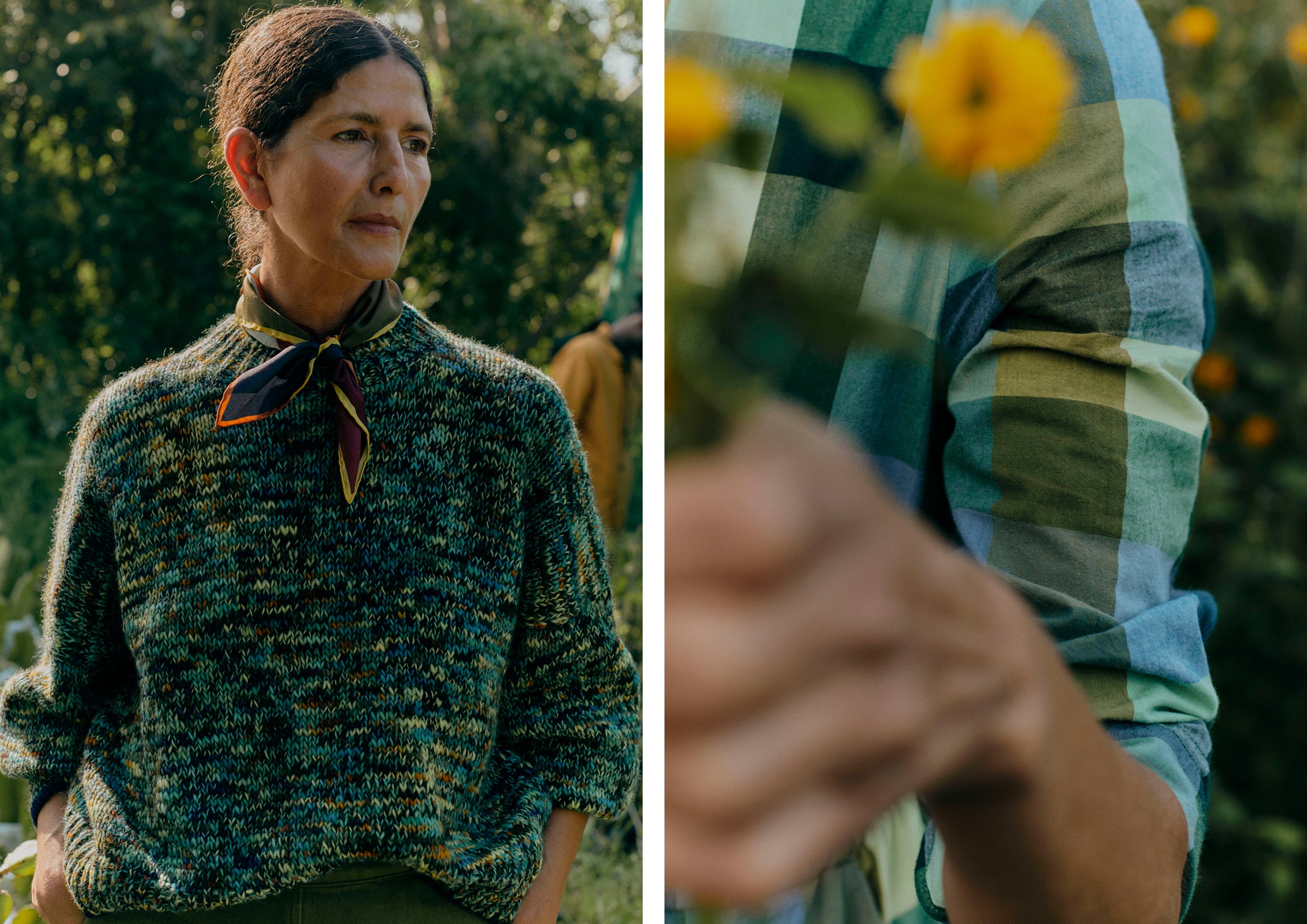 A woman in a jumper and neckerchief