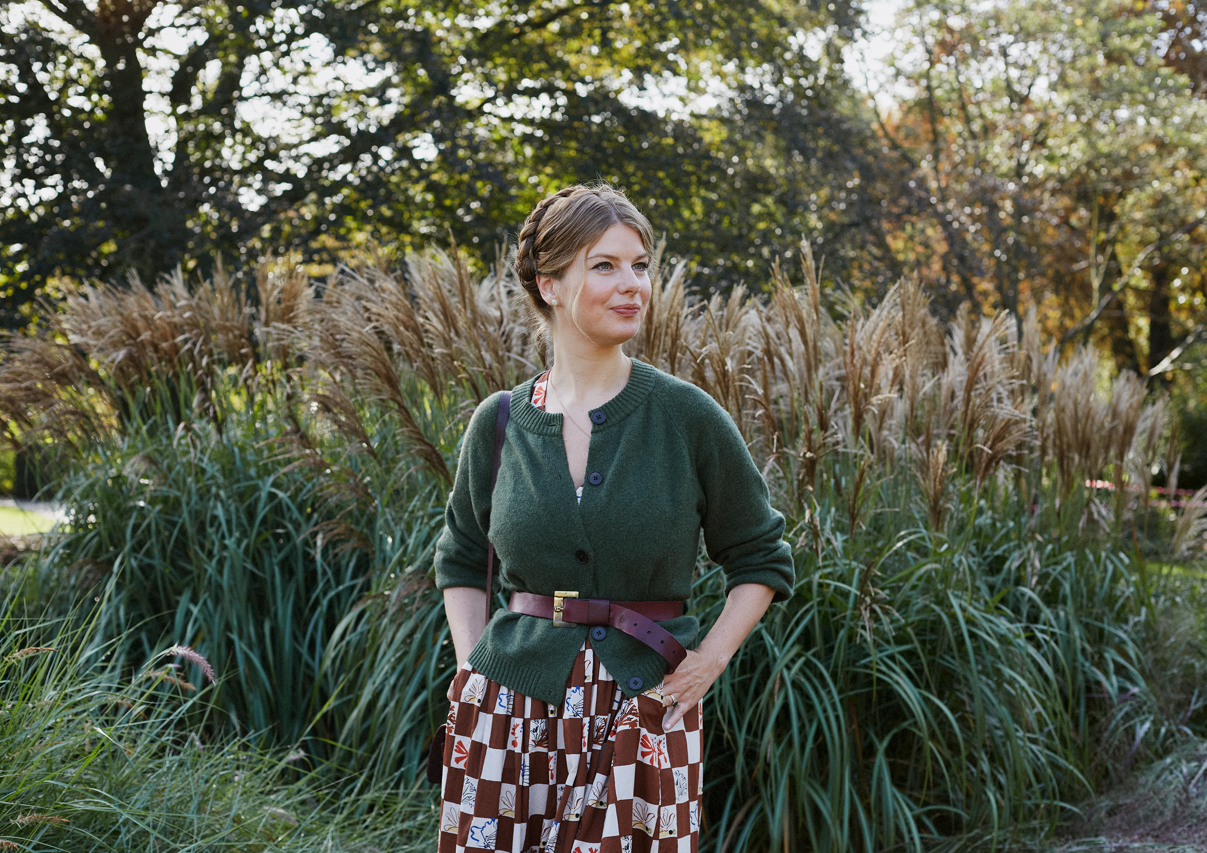 Woman standing in garden