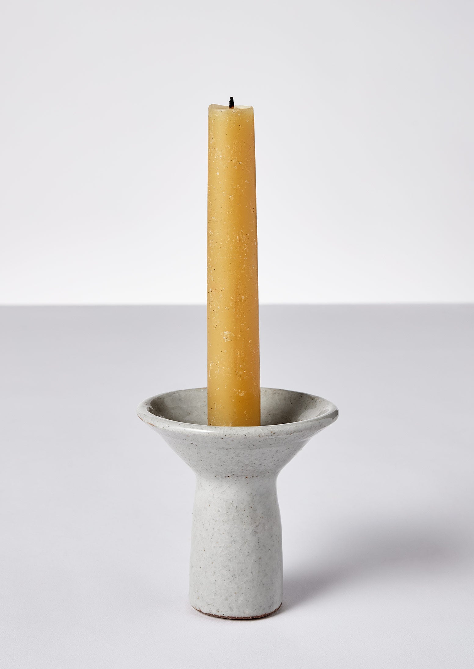 Grace McCarthy Dinner Candle Holder | Soft Grey