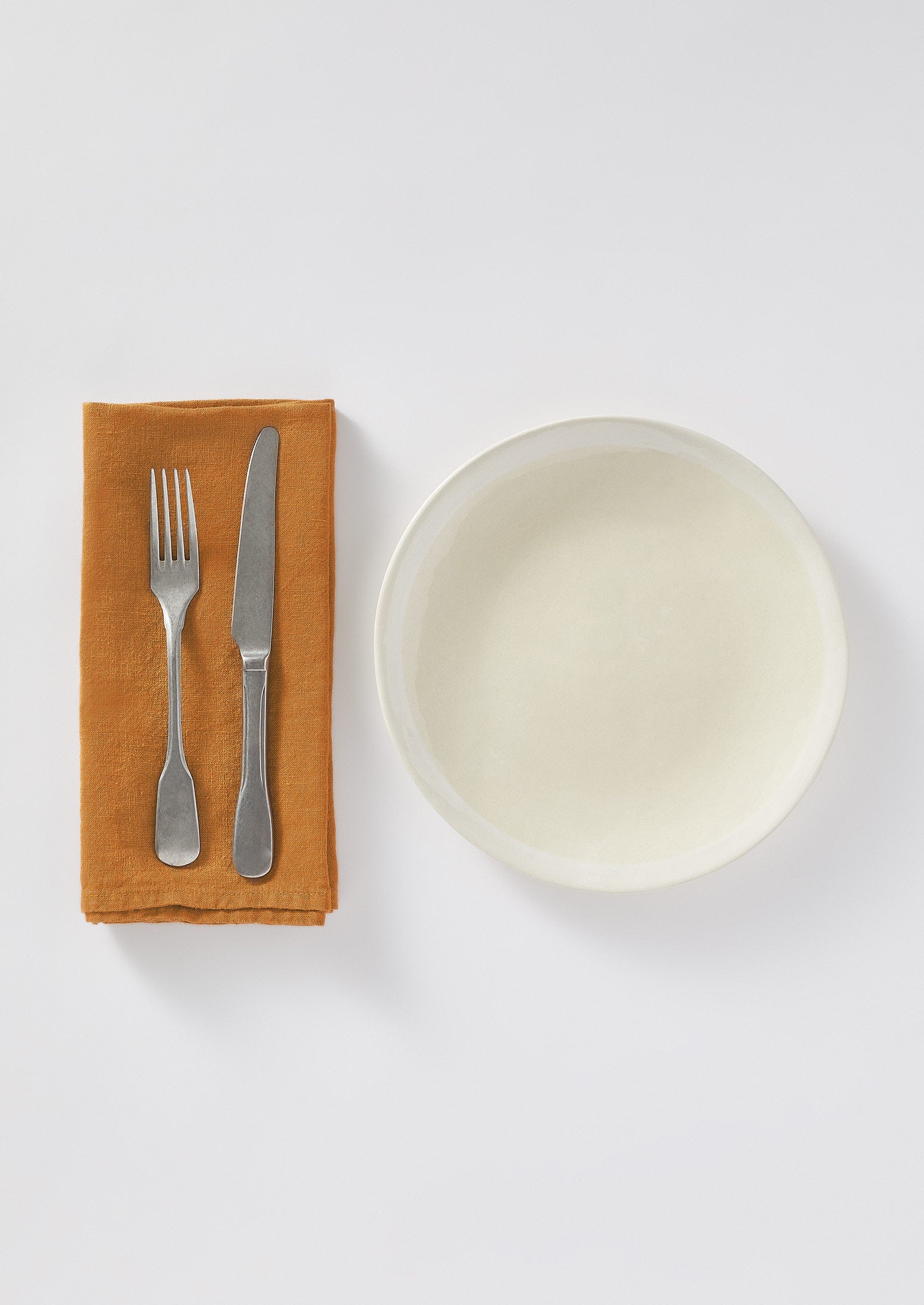 Stonewashed Small Knife and Fork Set | Silver