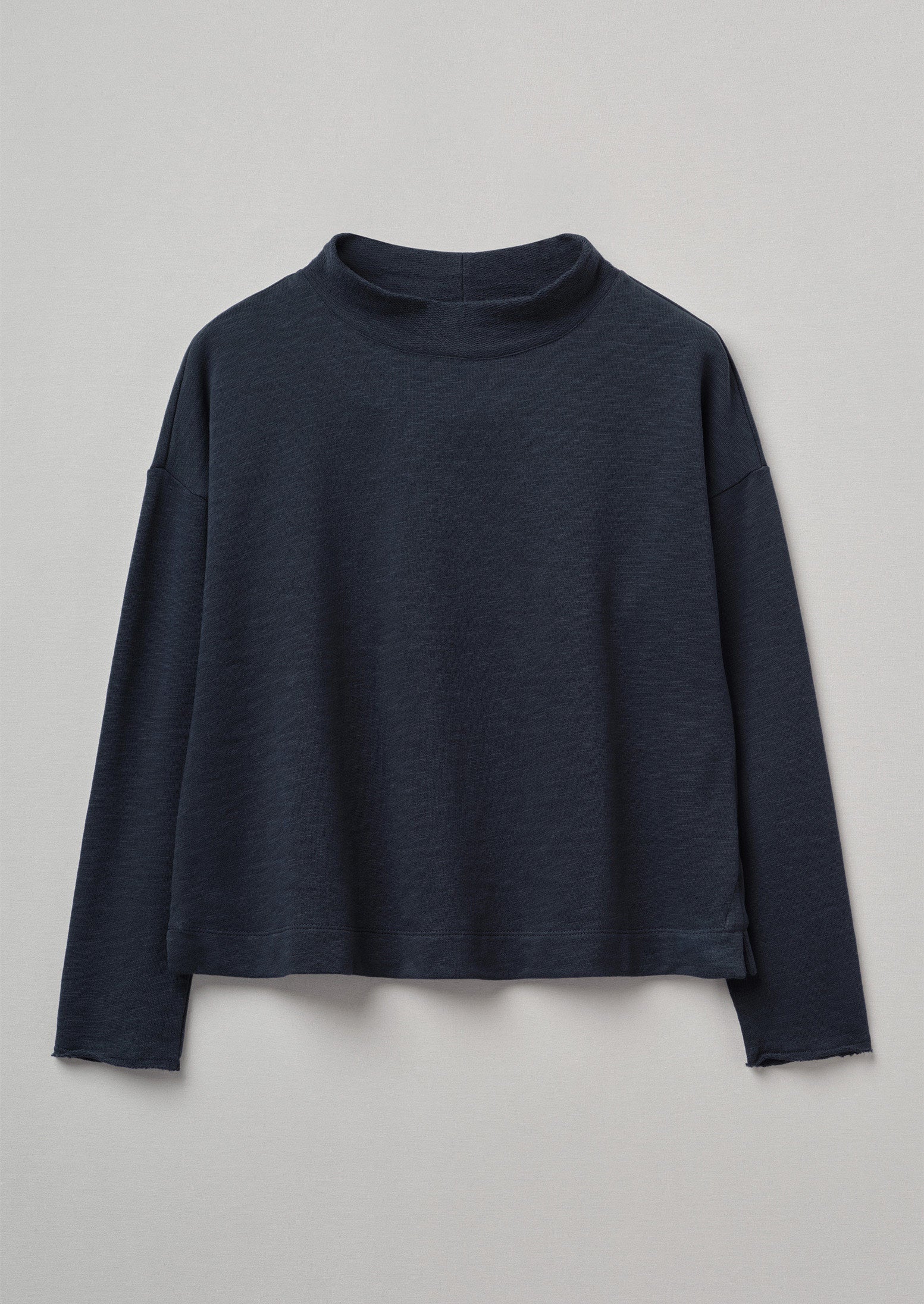 Loop Back Jersey Easy Sweater | Midnight