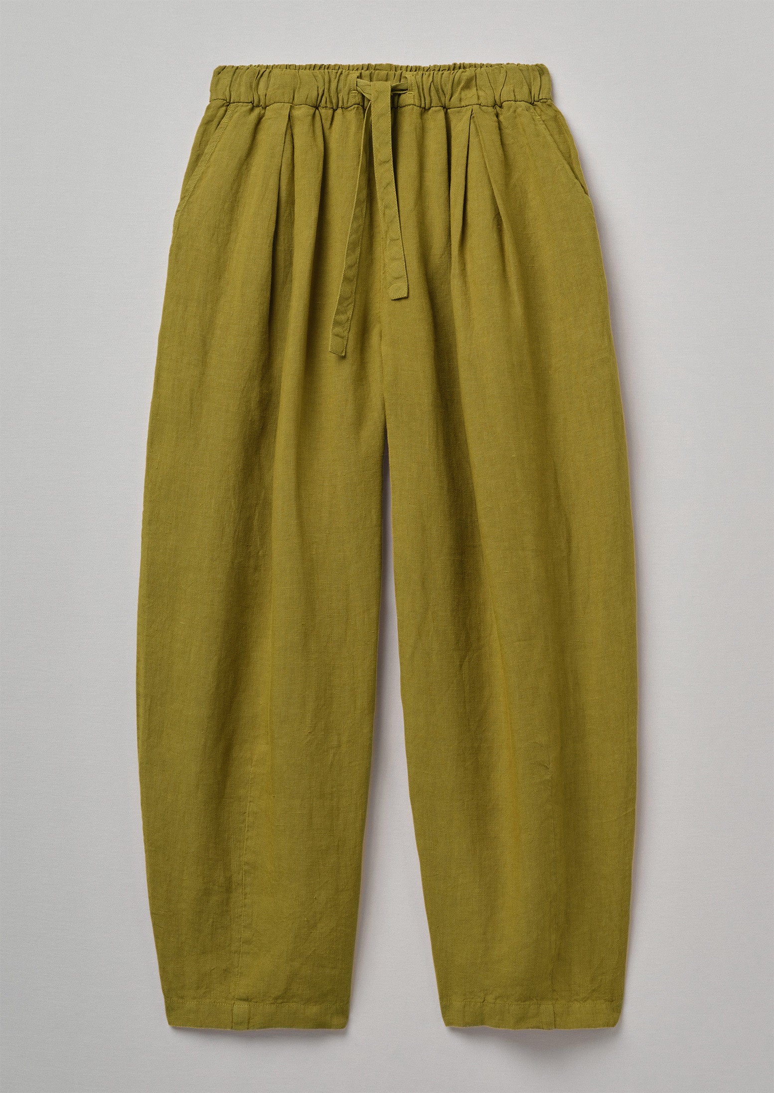 Garment Dyed Linen Balloon Trousers | Fenugreek