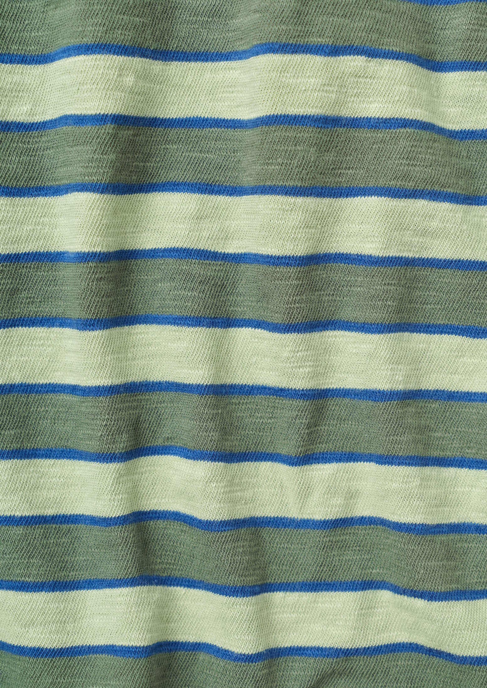 Theo Stripe Cotton Tee | Green Multi