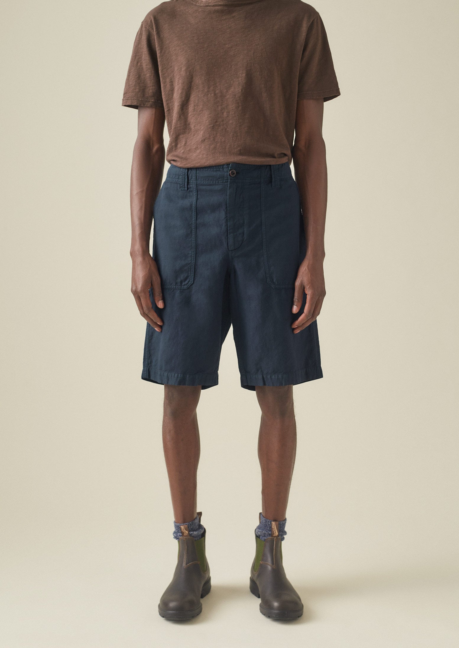 Archie Garment Dyed Shorts | Slate