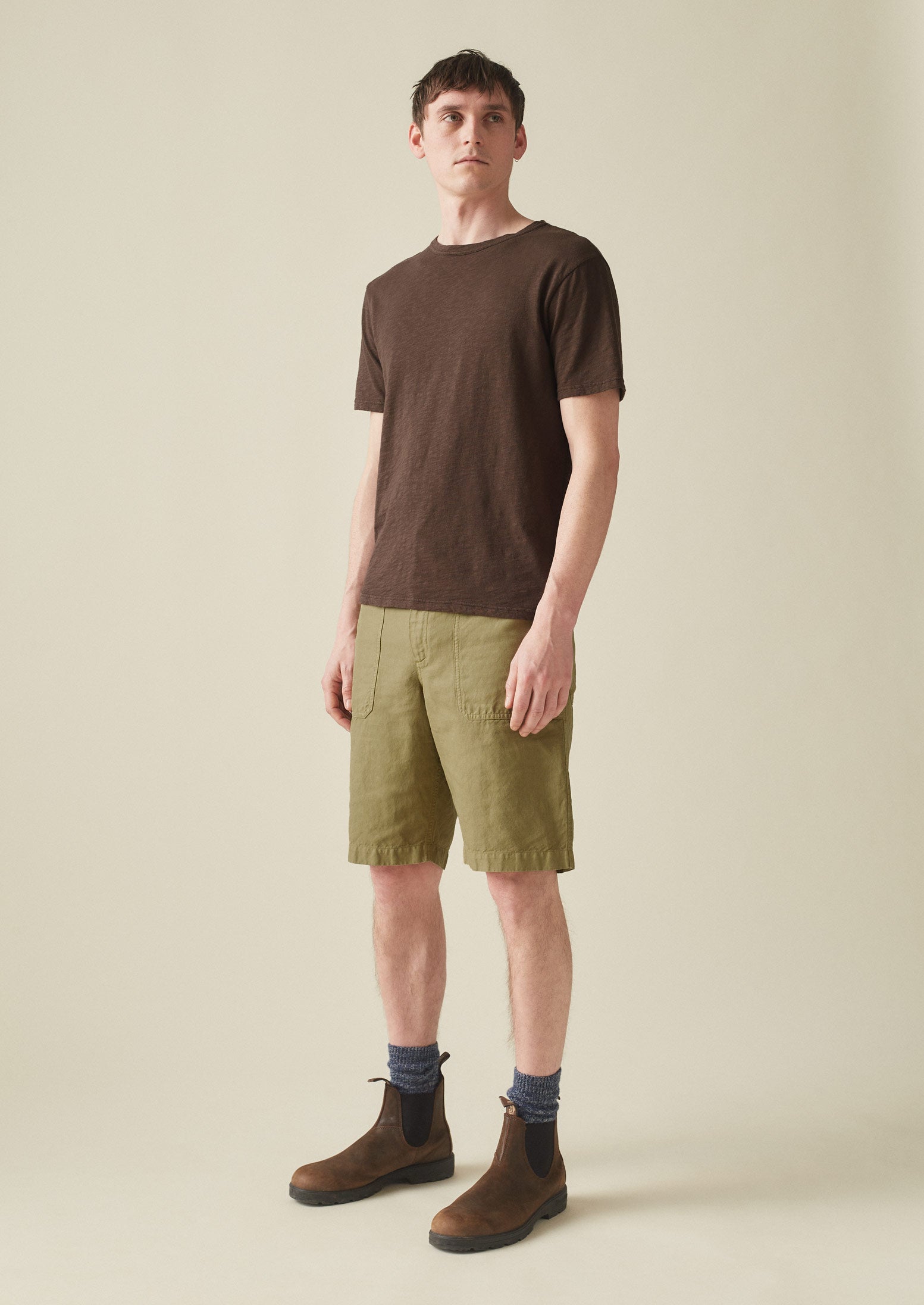 Archie Garment Dyed Shorts | Drift Wood