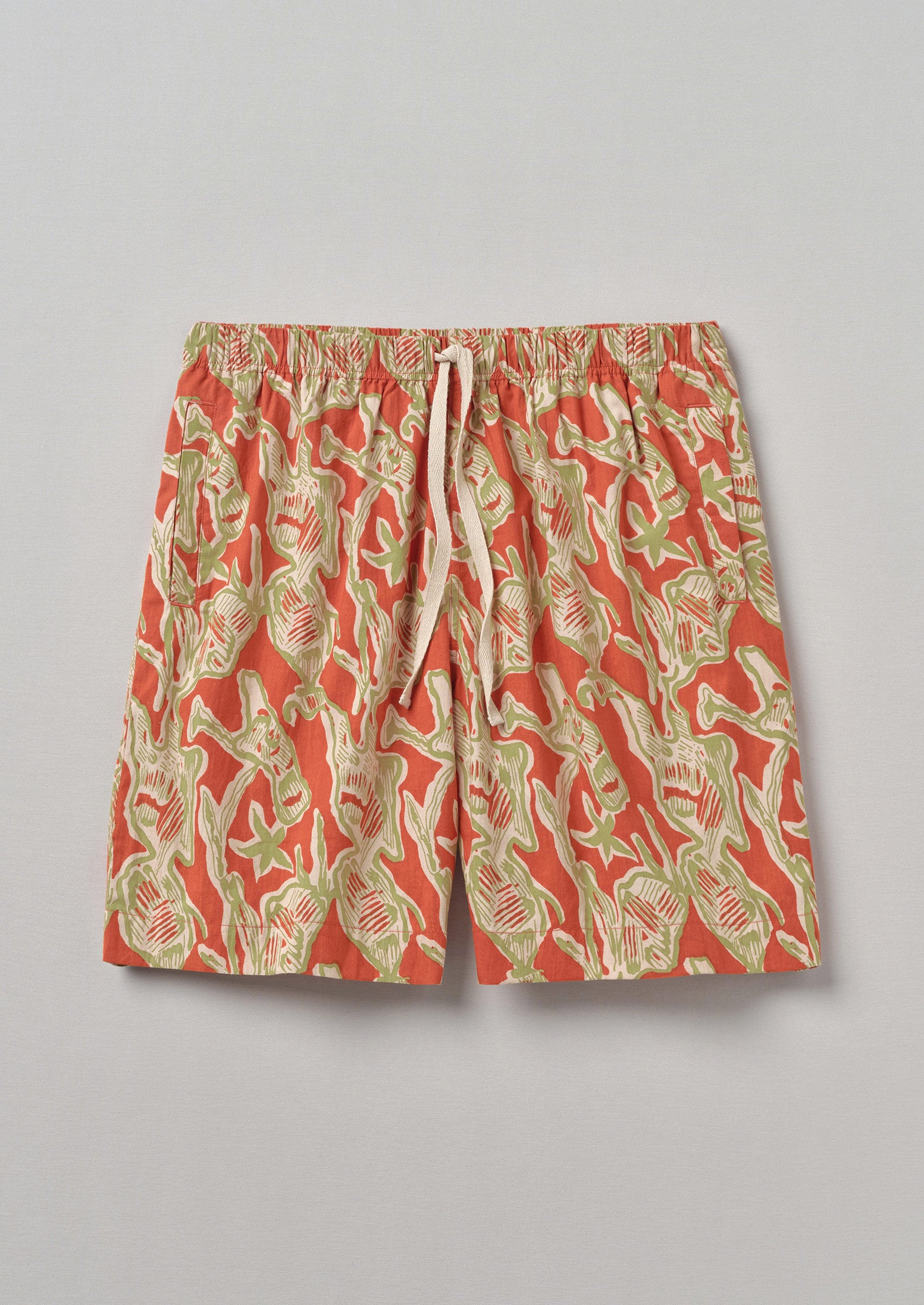 Sea Kelp Print Organic Cotton Shorts | Mango