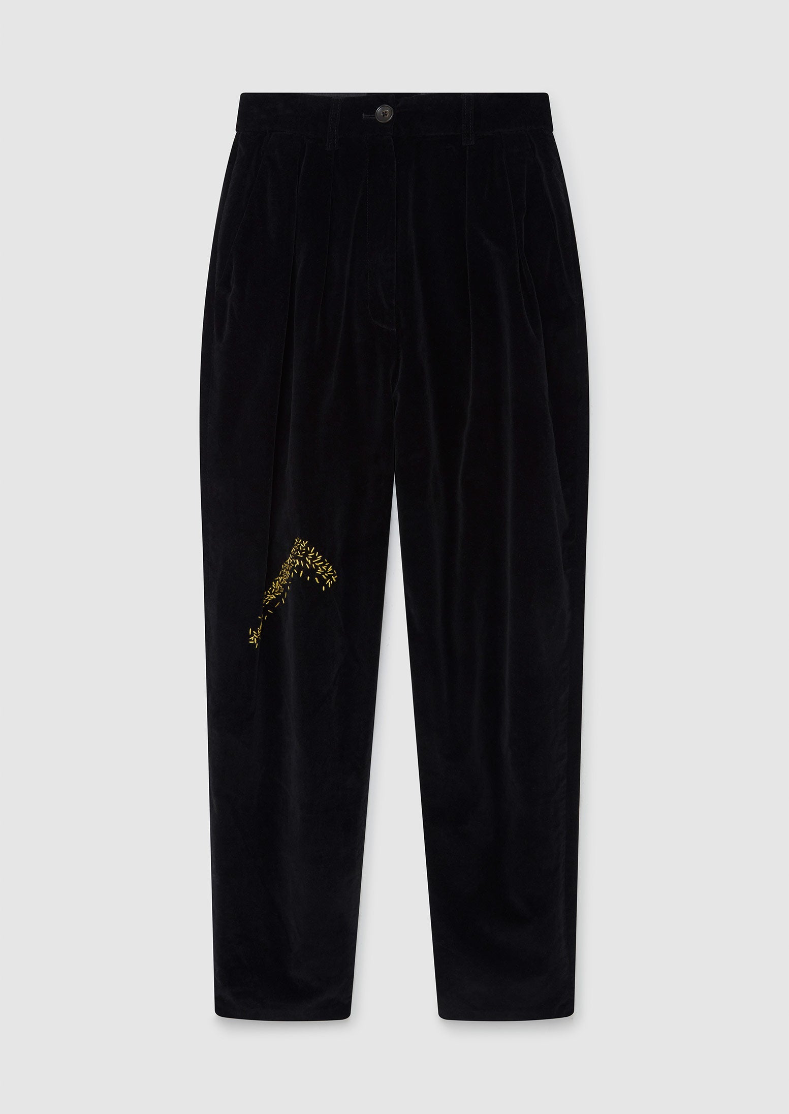 Renewed Cotton Velvet Trousers Size 6 | Black