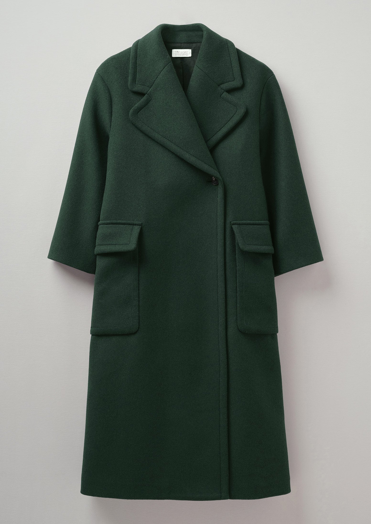 Double Faced Melton Overcoat | Forest Marl