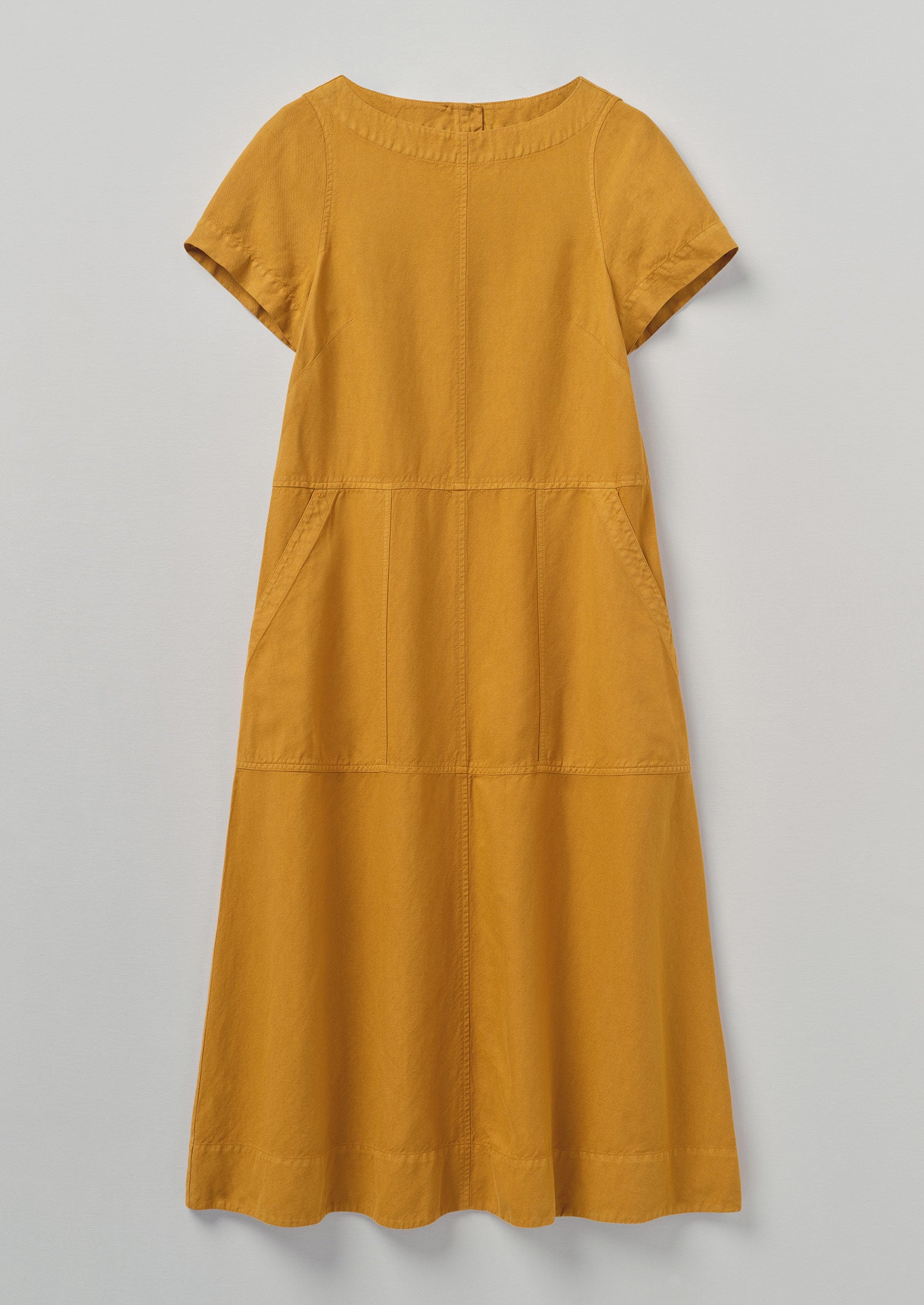 Panelled Cotton Linen Dress | Dhal