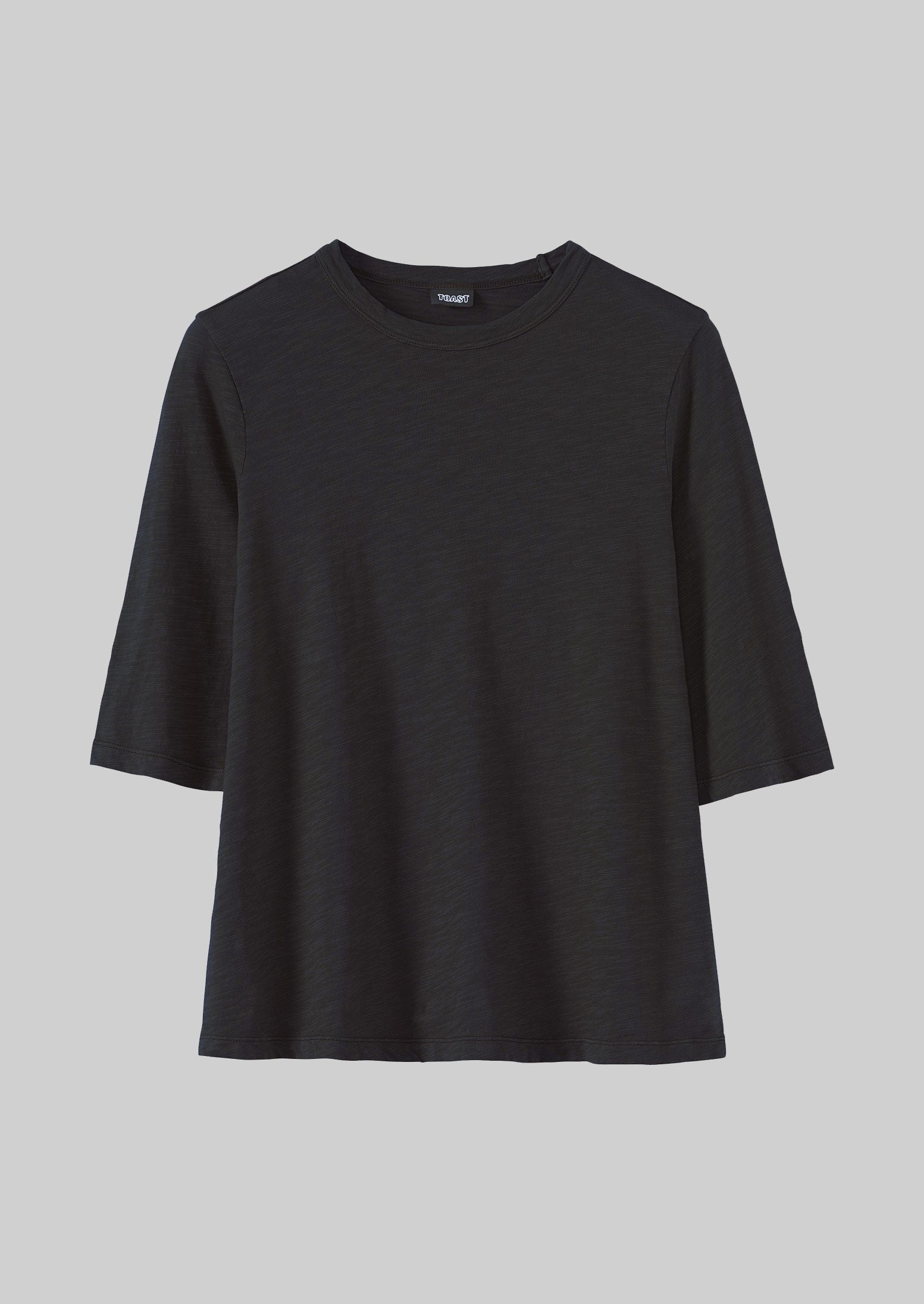 Emma Cotton Half Sleeve Tee | Carbon Black