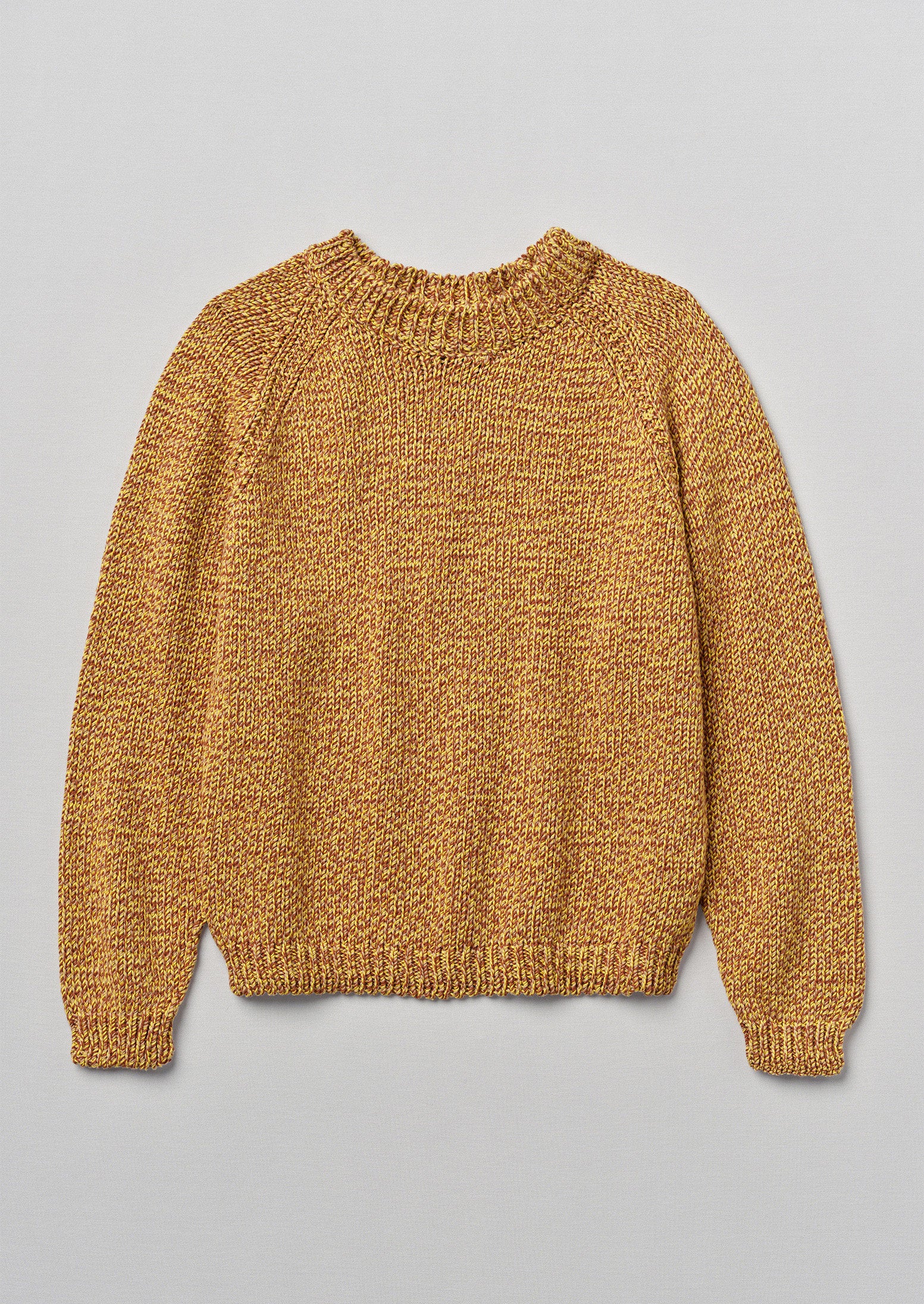 Cotton Merino Marl Sweater | Mustard Marl