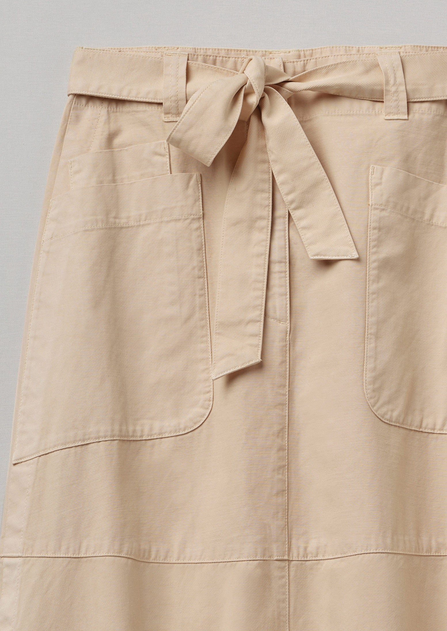 A Line Cotton Linen Skirt | Shell