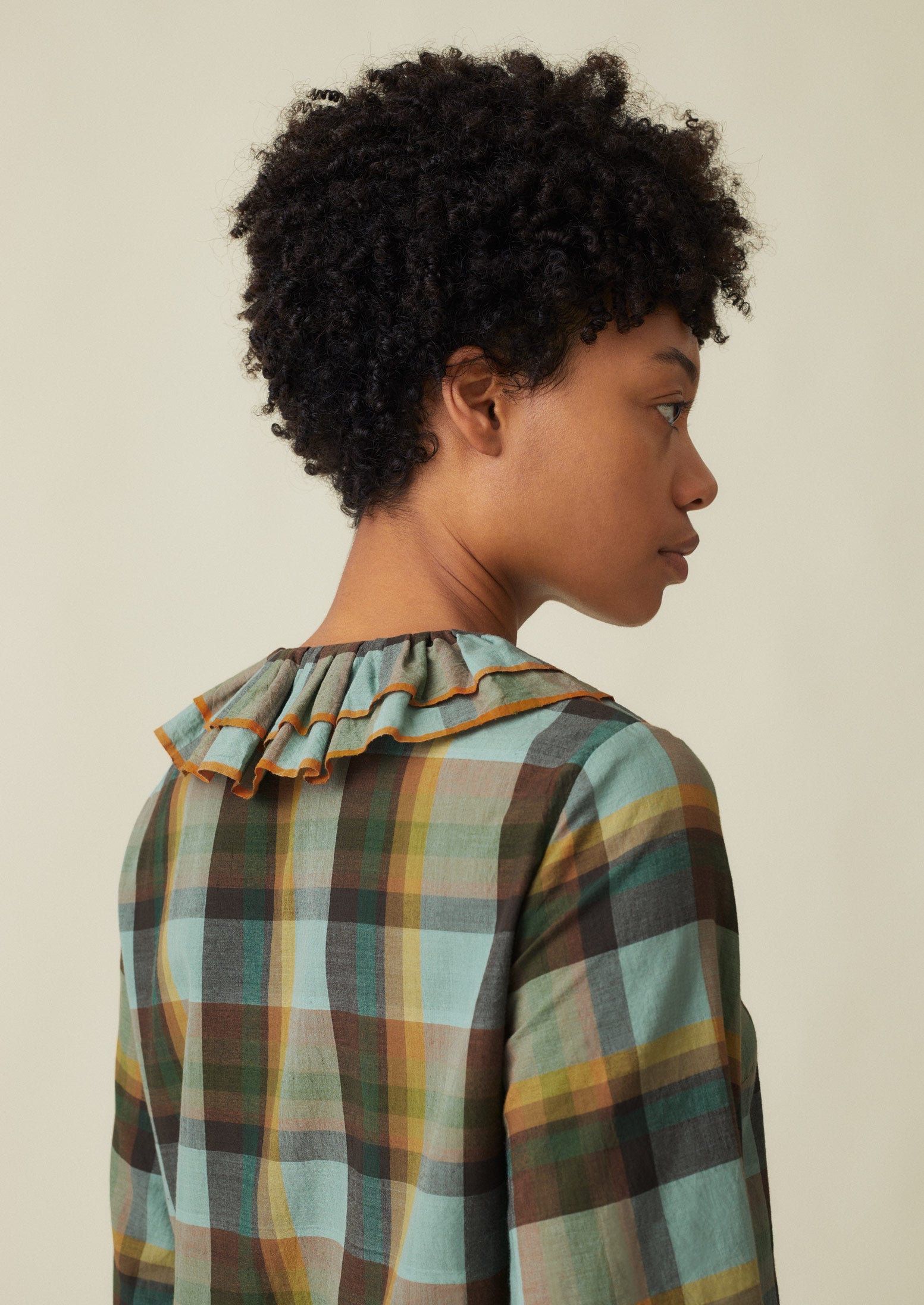 Check Hand Woven Mulmul Shirt | Mint/Multi