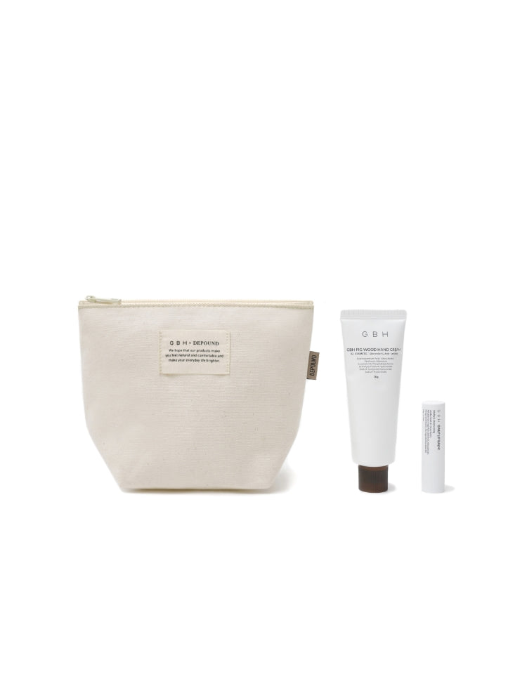 [depound x GBH] hand cream+lip balm+pouch SET