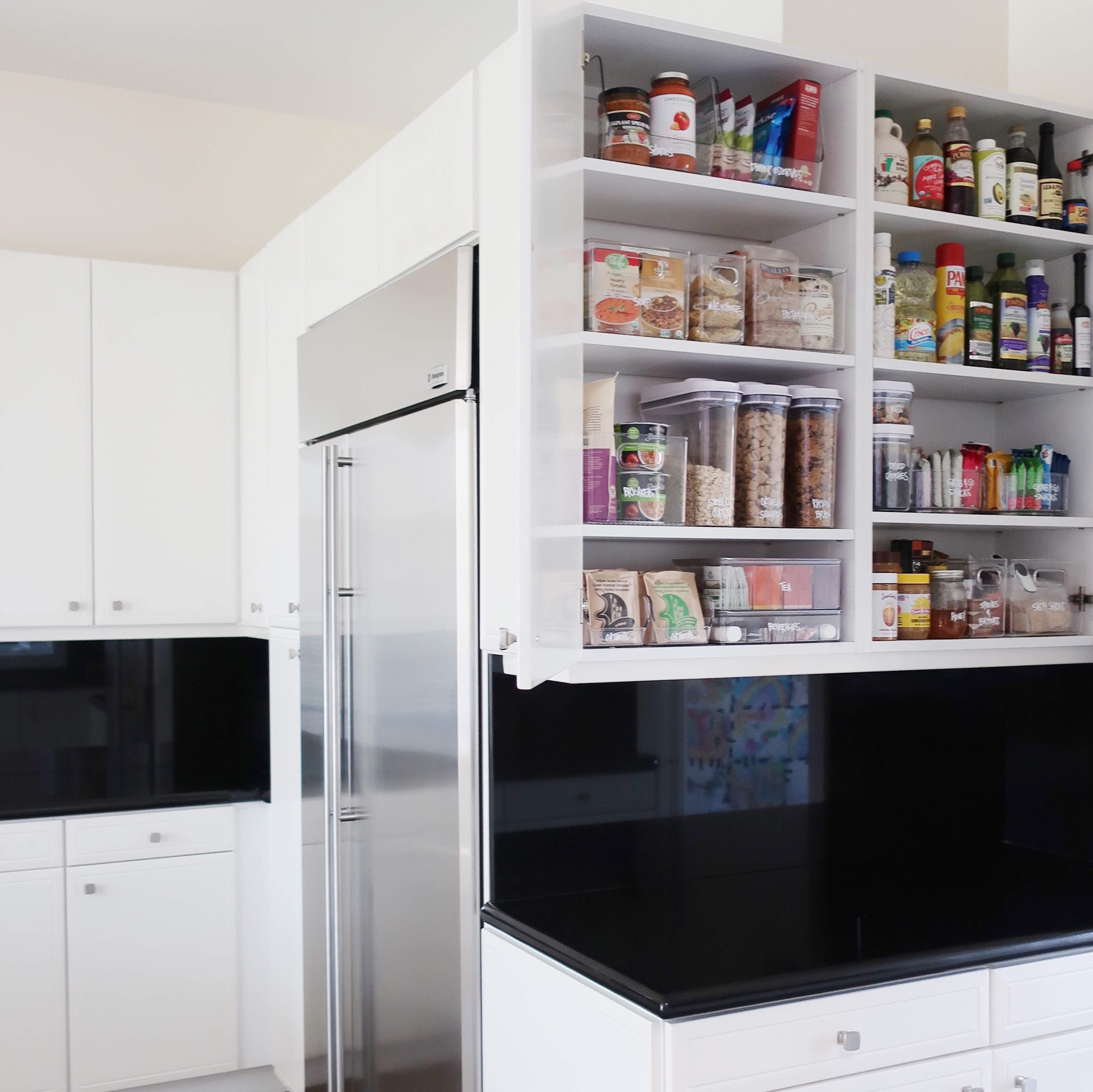 How I Organize My Upper Cabinet Pantry