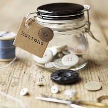 button jars, button organizing