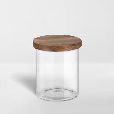 Glass Storage Jar Set with Acacia Lid
