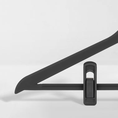 Neat Method Everyday Rubberized Hangers- Set of 25 - Black/Matte Brass