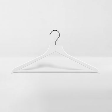 Neat Method Everyday Rubberized Hangers- Set of 25 - White/Matte Black