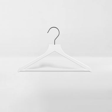 12 White Plastic Children's Shipping Hanger - Plastic Hangers