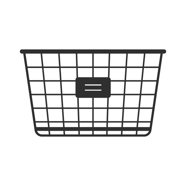 Labeling mail in a wire basket