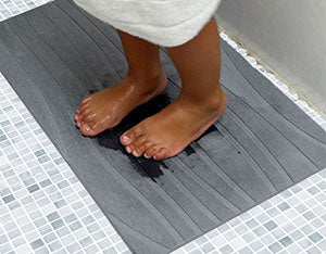 Stone Bath Mat - Charcoal Grey – Sutera