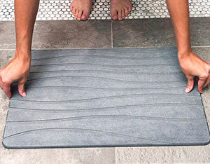 Stone Bath Mat - Charcoal Grey – Sutera