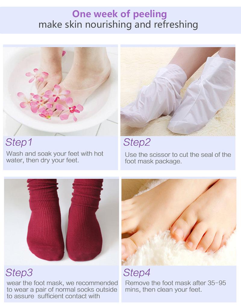 EFERO lavender essence exfoliating foot mask anti-dead skin dry heel whitening moisturizing Peeling
