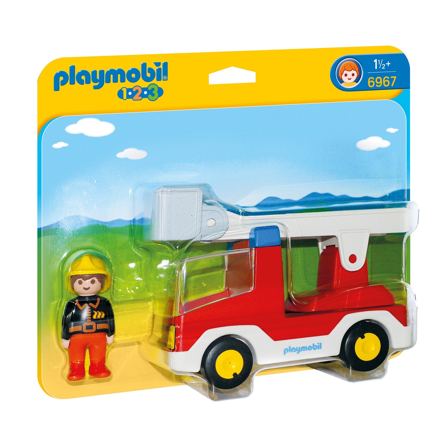 Playmobil 1.2.3. Brandweerwagen met Ladder 6967