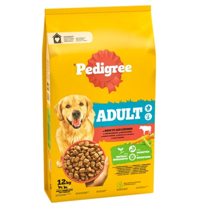 Pedigree - Adult - Droogvoer Hondenbrokken - Rund en Groenten 12kg