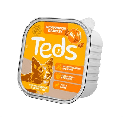 12x Teds Kuipje Hondenvoer Insect Pompoen & Peterselie 150 gr
