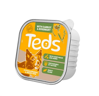 12x Teds Kuipje Hondenvoer Insect Wortel & Rozemarijn 150 gr