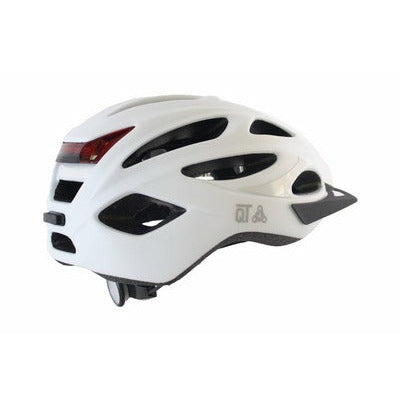 qt cycle tech helm urban 52-58 cm mat wit led verlichting 2810372