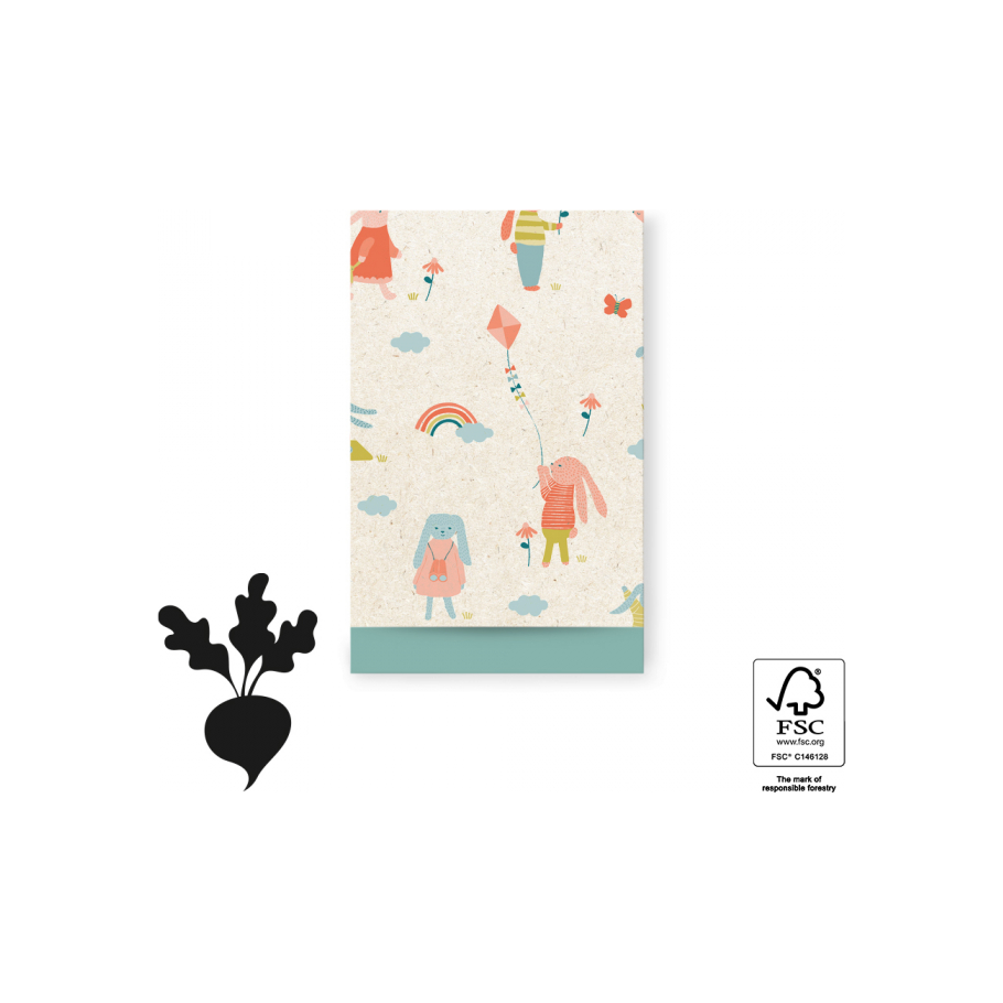House of Products - Cadeauzakjes - Cadeauzakjes Sweet Bunny - Groen - 17 x 25 cm - 200 stuks
