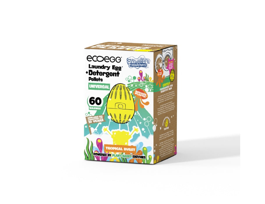 EcoEgg EcoEgg Laundry SpongeBob Tropical Burst Universal 60 Wasjes