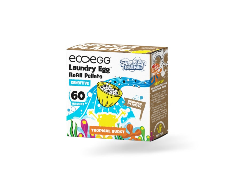 EcoEgg EcoEgg Laundry SpongeBob Tropical Burst Sensitive Refill 60 Wasjes