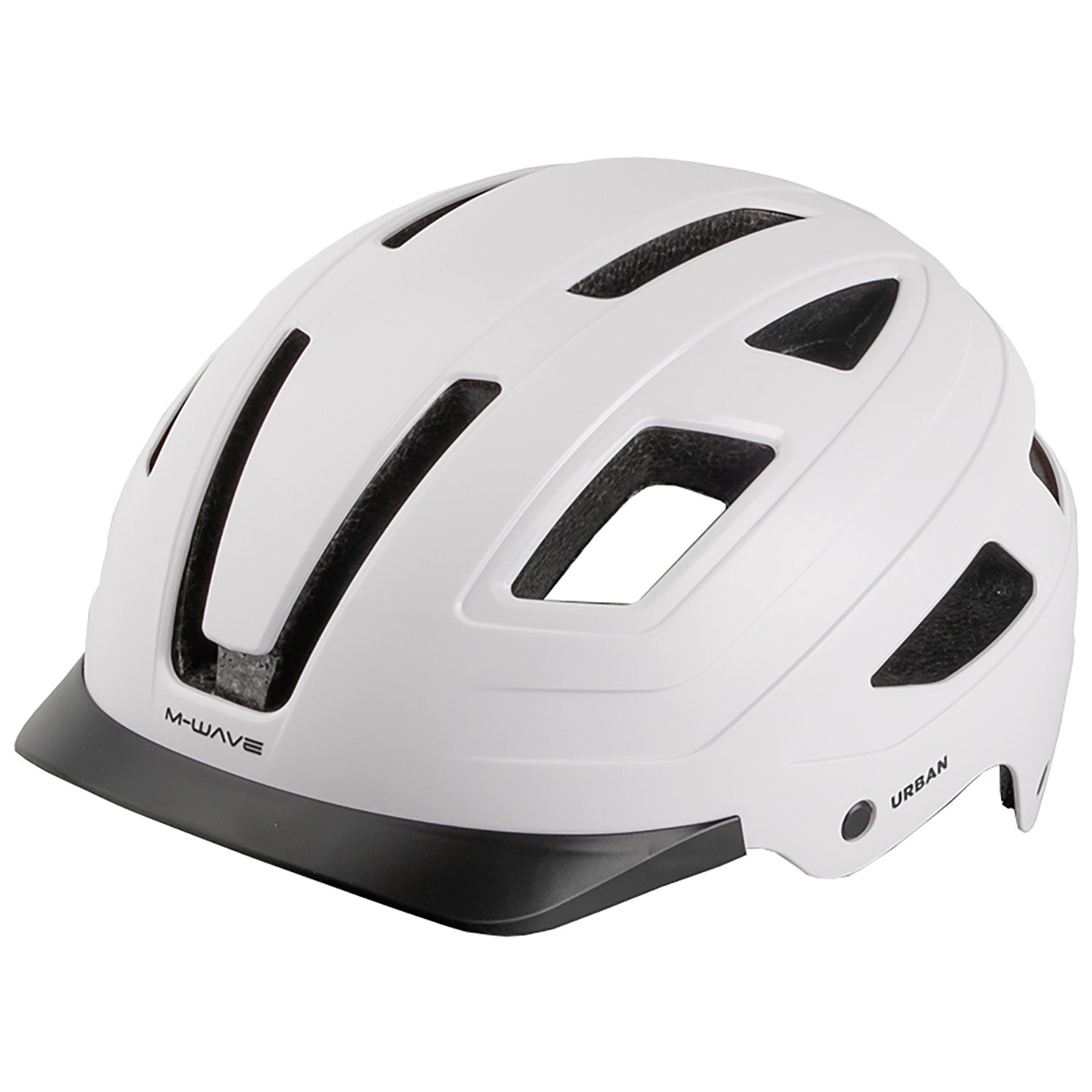 m-wave urban helm met licht maat l 59-61 cm mat wit