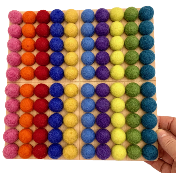 Papoose Toys 2cm Felt Balls Bright/100pc