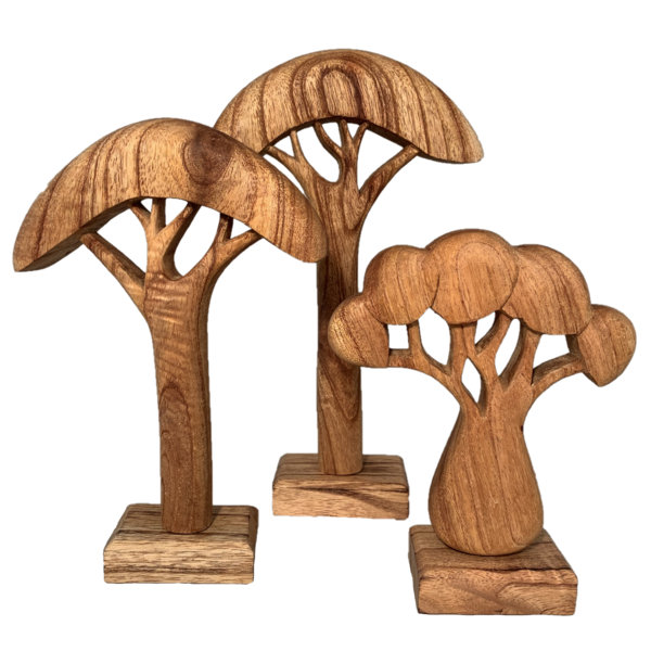 Papoose Toys African Trees Natural/ 3pc