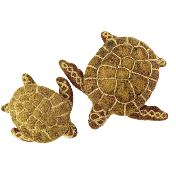 Papoose Toys Brown Turtles/2pc