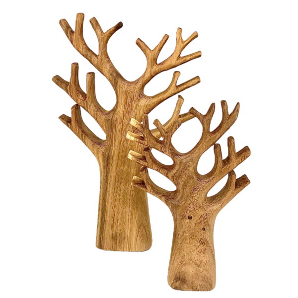 Papoose Toys Carved Tree Set/2pc