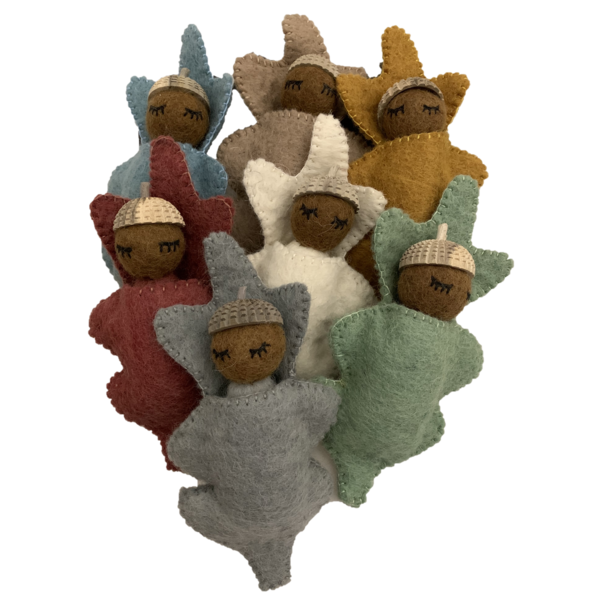 Papoose Toys Earth Acorn babies/7pc