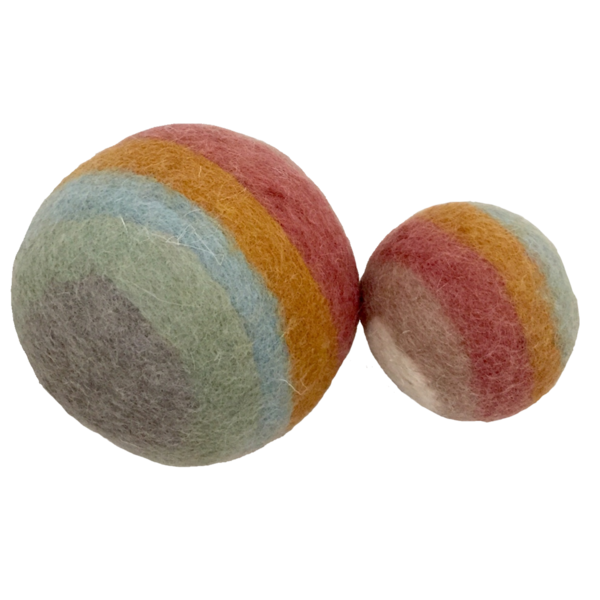 Papoose Toys Earth Rainbow Balls/2pc